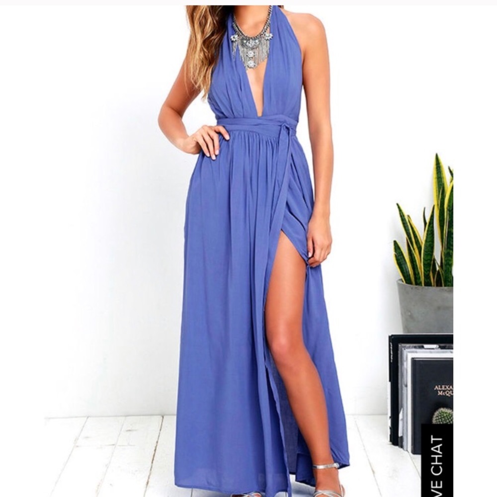 Lulus periwinkle maxi dress